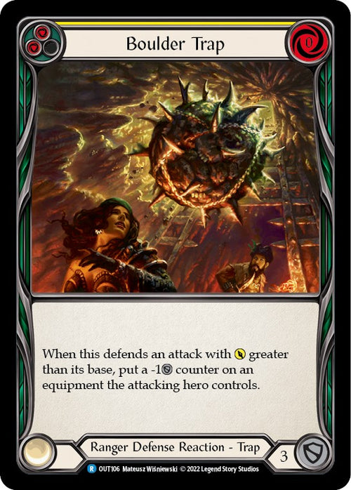 Boulder Trap (Yellow) [OUT106] [Outsiders] Rainbow Foil