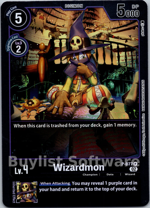 Wizardmon (Alternate Art) [P-077] [ Beelzemon Advanced Deck Set] Foil
