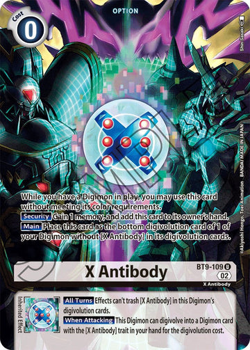 X Antibody (Alternate Art) [BT9-109 U] [ Beelzemon Advanced Deck Set] Foil