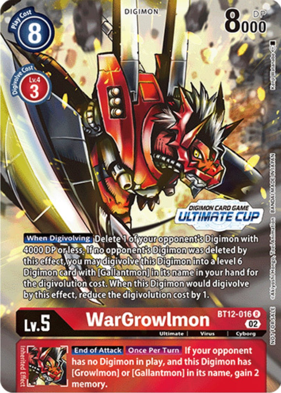 WarGrowlmon (Ultimate Cup) [BT12-016 R] [Across Time]