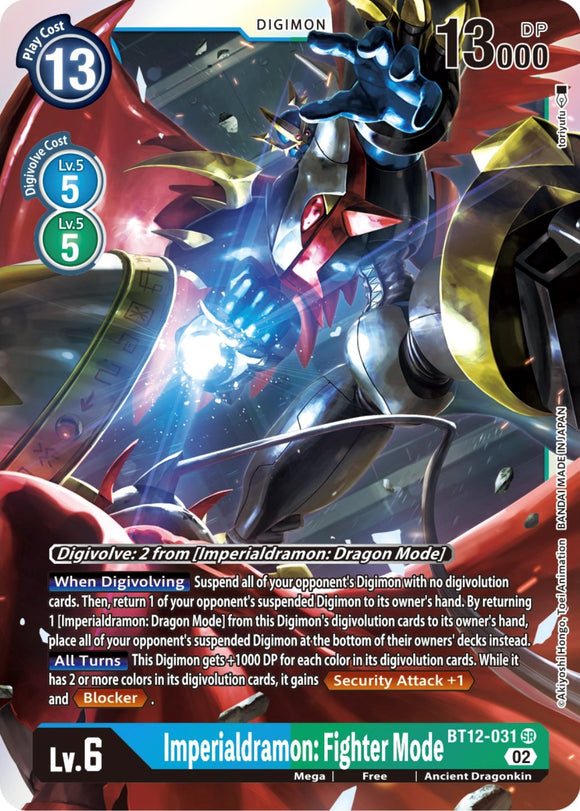 Imperialdramon: Fighter Mode [BT12-031] [Across Time] Foil