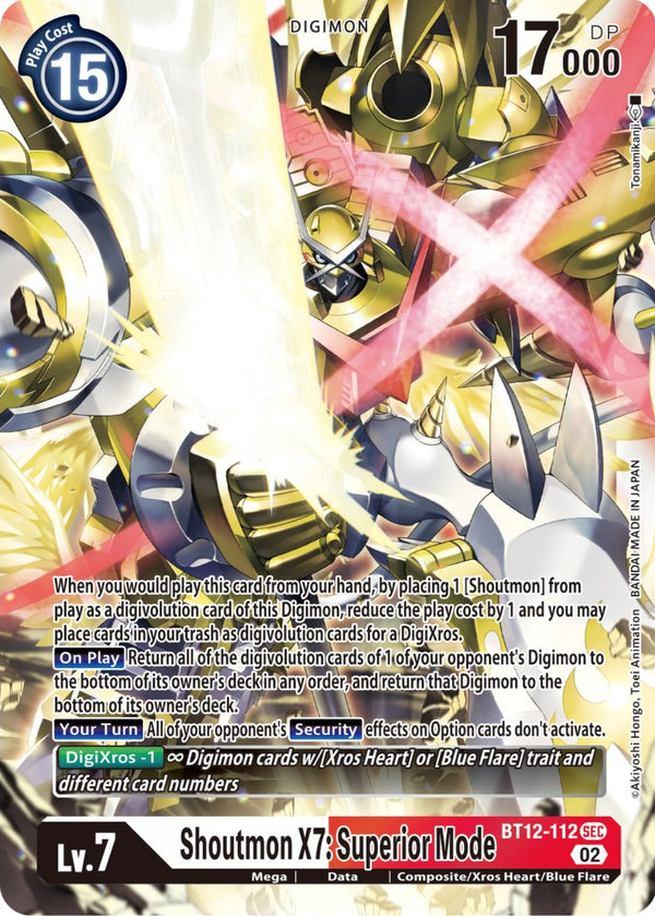Shoutmon X7: Superior Mode [BT12-112] [Across Time] Foil