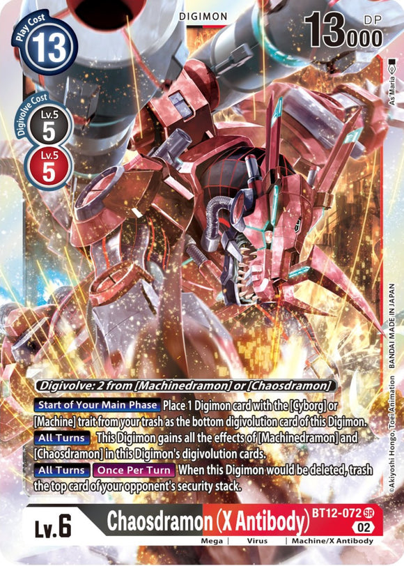 Chaosdramon (X Antibody) [BT12-072] [Across Time] Foil
