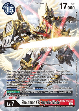 Shoutmon X7: Superior Mode (Alternate Art) [BT12-112] [Across Time] Foil