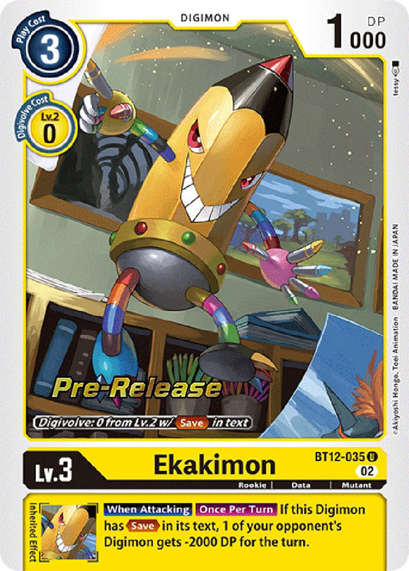 Ekakimon [BT12-035] [Across Time Pre-Release Cards] Foil