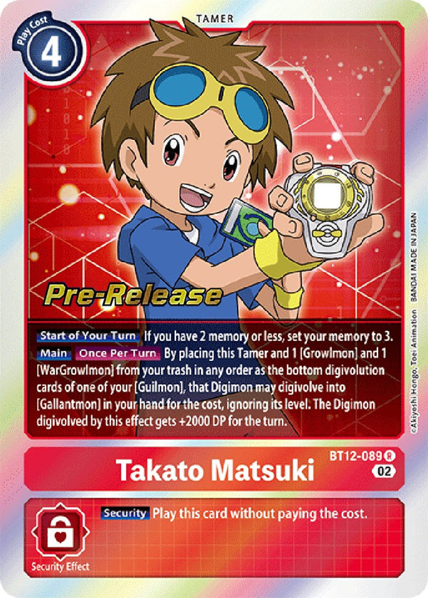 Takato Matsuki [BT12-089] [Across Time Pre-Release Cards] Foil