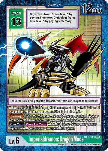 Imperialdramon Dragon Mode (Secret Rare) [BT3-111] [Revision Pack Cards]