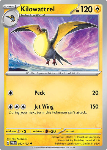 Kilowattrel [082/193] [Paldea Evolved] Reverse Holofoil