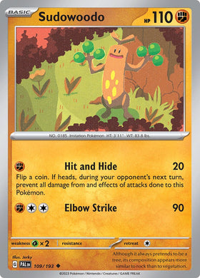 Sudowoodo [109/193] [Paldea Evolved] Reverse Holofoil