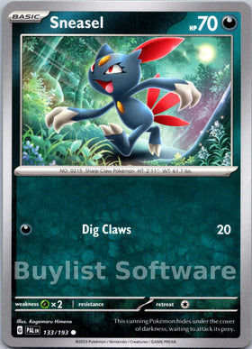 Sneasel [133/193] [Paldea Evolved]
