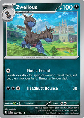Zweilous [139/193] [Paldea Evolved] Reverse Holofoil