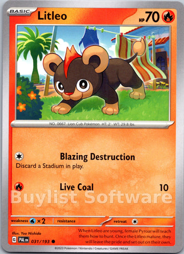 Litleo [031/193] [Paldea Evolved]