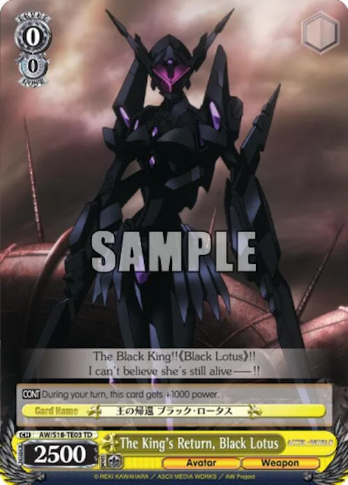 4d91944a-0b46-47fa-bea9-fb030e9bcfeb | ws-aw/s18-te03-td-nf-acceworl-tri-nm | The King's Return, Black Lotus