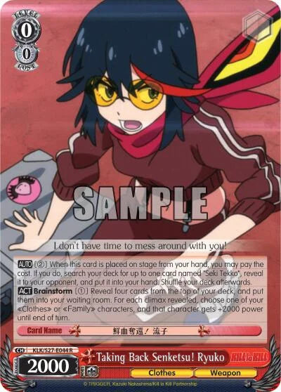 4d91944a-0b46-47fa-bea9-fb030e9bcfeb | ws-klk/s27-e044-r-nf-killlakill-rar-nm | Taking Back Senketsu! Ryuko