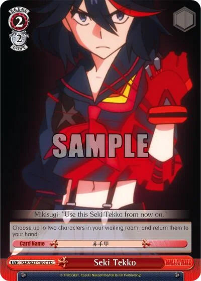 4d91944a-0b46-47fa-bea9-fb030e9bcfeb | ws-klk/s27-te07-td-nf-killlakill-t-tri-nm | Seki Tekko (TD)