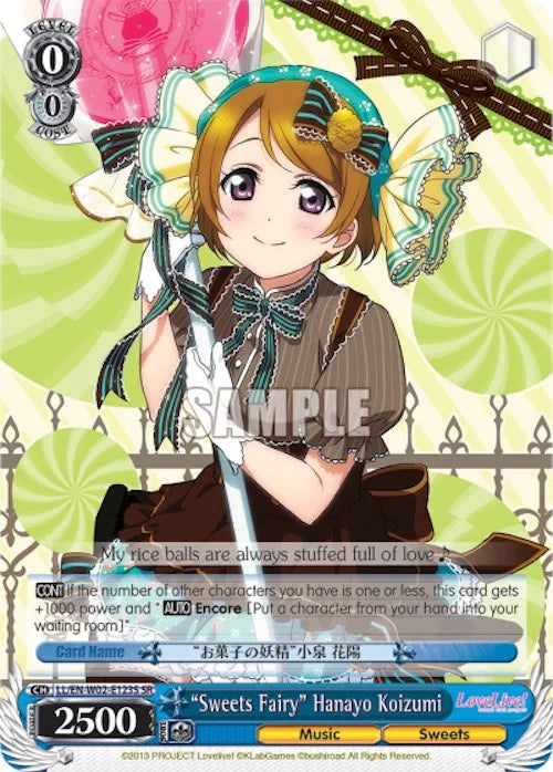 4d91944a-0b46-47fa-bea9-fb030e9bcfeb | ws-ll/en-w02-e123s-sr-nf-lovelivedxvol2-s-sup-nm | "Sweets Fairy" Hanayo Koizumi (SR)