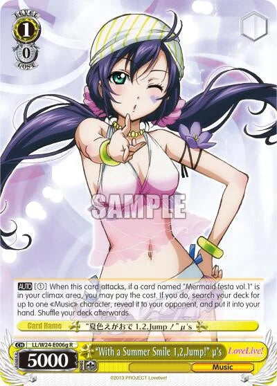 4d91944a-0b46-47fa-bea9-fb030e9bcfeb | ws-ll/w24-e006g-r-nf-lovelive-g-rar-nm | "With a Summer Smile 1,2,Jump!" u's (G)