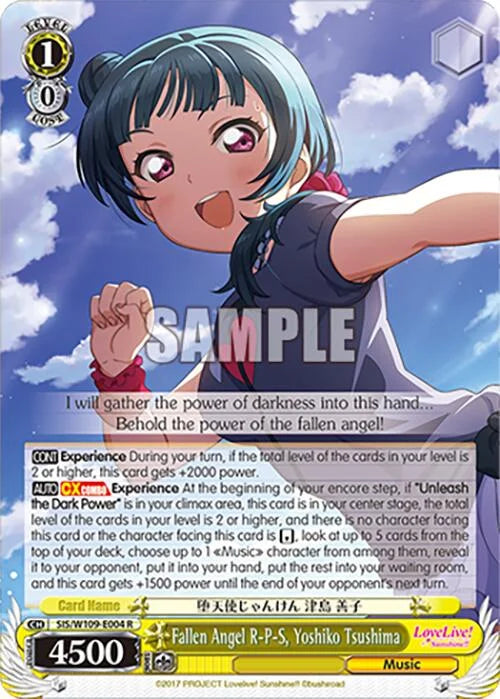 4d91944a-0b46-47fa-bea9-fb030e9bcfeb | ws-sis/w109-e004-r-nf-loveliveschoidolfest2miralive-rar-nm | Fallen Angel R-P-S, Yoshiko Tsushima