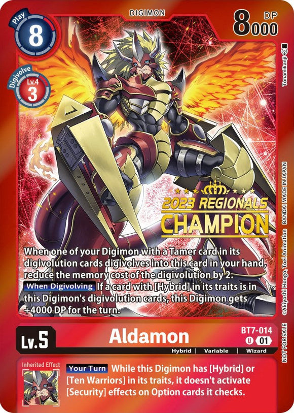 Aldamon (2023 Regionals Champion) [BT7-014 U] [Next Adventure] Foil