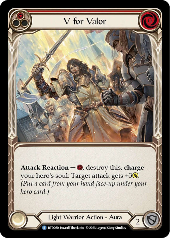 V for Valor (Red) [DTD060] [Dusk till Dawn] Rainbow Foil