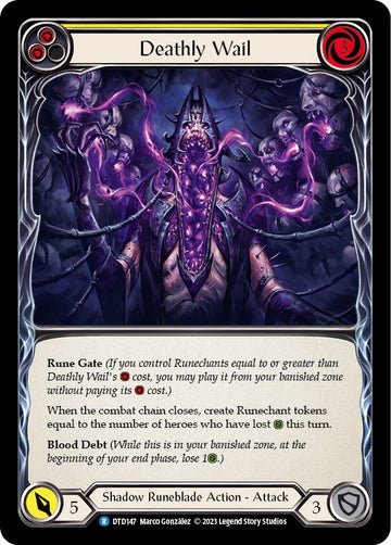Deathly Wail (Yellow) [DTD147] [Dusk till Dawn] Rainbow Foil