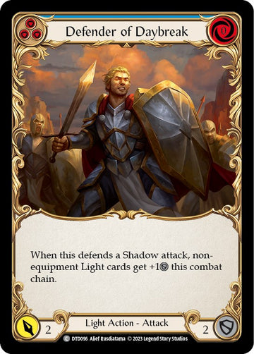 Defender of Daybreak (Blue) [DTD096] [Dusk till Dawn] Rainbow Foil