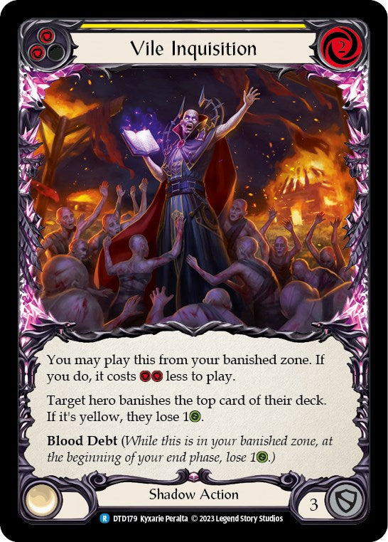 Vile Inquisition (Yellow) [DTD179] [Dusk till Dawn] Rainbow Foil