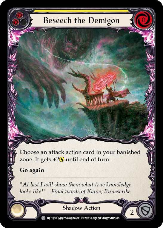 Beseech the Demigon (Yellow) [DTD188] [Dusk till Dawn]