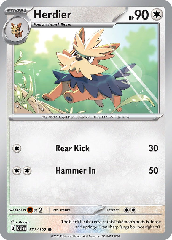 Herdier [171/197] [Obsidian Flames] Reverse Holofoil