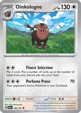 Oinkologne [184/197] [Obsidian Flames] Reverse Holofoil