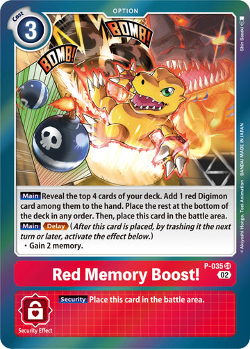 Red Memory Boost! (Resurgence Booster Reprint) [P-035] [Resurgence Booster] Foil