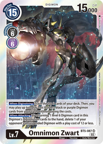 Omnimon Zwart (Resurgence Booster Reprint) [BT5-087] [Resurgence Booster] Foil