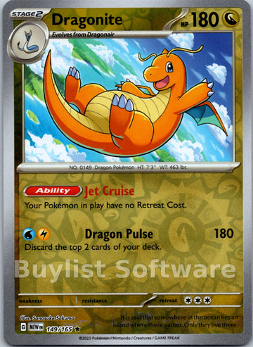 Dragonite [149/165] [Scarlet & Violet 151] Reverse Holofoil