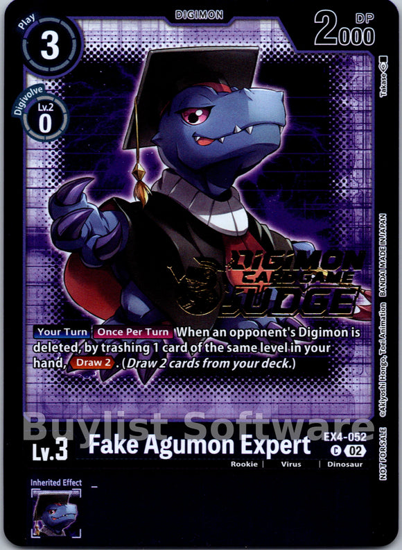 Fake Agumon Expert (Judge Pack 4) [EX4-052] [Alternative Being Booster] Foil