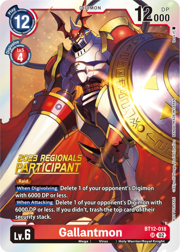 Gallantmon (2023 Regionals Participant) [BT12-018] [Across Time] Foil