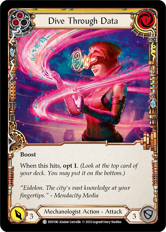 Dive Through Data (Yellow) [EVO190] [Bright Lights] Rainbow Foil