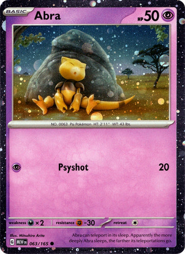 Abra (Cosmos Holo) [063/165] [Scarlet & Violet 151] Holofoil
