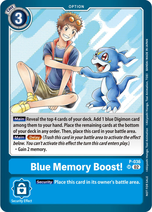 Blue Memory Boost! (NYCC 2023 Demo Deck) [P-036] [Digimon Demo Deck Exclusive Cards]