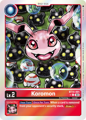 Koromon (Blast Ace Box Promotion Pack) [BT14-001] [Blast Ace] Foil