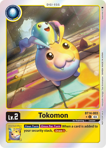 Tokomon (Blast Ace Box Promotion Pack) [BT14-003] [Blast Ace] Foil