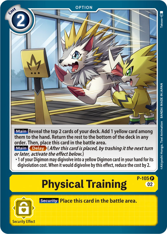 Physical Training (Blast Ace Box Topper) [P-105] [Digimon Promotion Cards] Foil