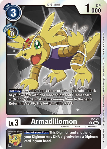 Armadillomon - P-121 (Tamer Party Pack -The Beginning- Ver. 2.0) [P-121 P] [Digimon Promotion Cards] Foil