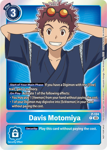Davis Motomiya - P-124 (Tamer Party Pack -The Beginning- Ver. 2.0) [P-124] [Digimon Promotion Cards] Foil