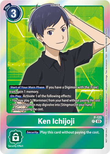 Ken Ichijoji (Tamer Party Pack -The Beginning- Ver. 2.0) [P-125] [Digimon Promotion Cards] Foil