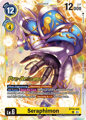 Seraphimon [BT14-041] [Blast Ace Pre-Release Cards] Foil