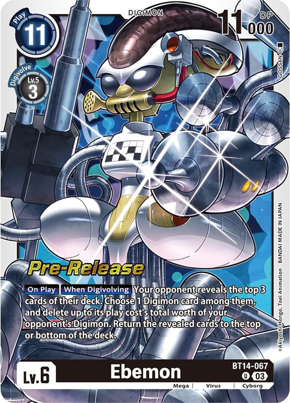 Ebemon [BT14-067] [Blast Ace Pre-Release Cards] Foil
