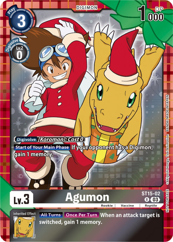 Agumon (Winter Holiday 2023) [ST15-02 R] [ Dragon of Courage] Foil