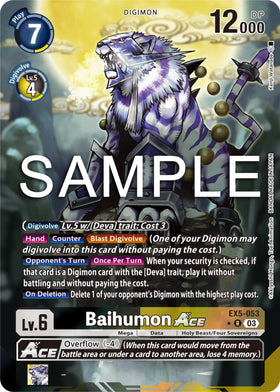 Baihumon ACE (Alternate Art) [EX5-053] [Animal Colosseum] Foil