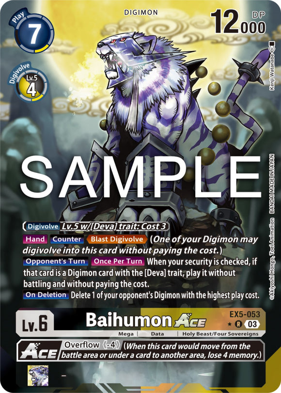 Baihumon ACE (Alternate Art) [EX5-053] [Animal Colosseum] Foil