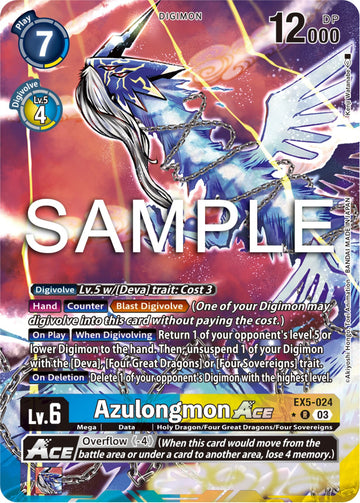 Azulongmon ACE (Alternate Art) [EX5-024 R] [Animal Colosseum] Foil